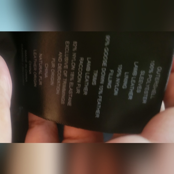 Rudsak down, leather bomber jacket - Picture 9 of 9